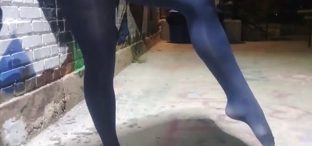 Shelby in Navy Blue Tights/ Pantyhose 🔥